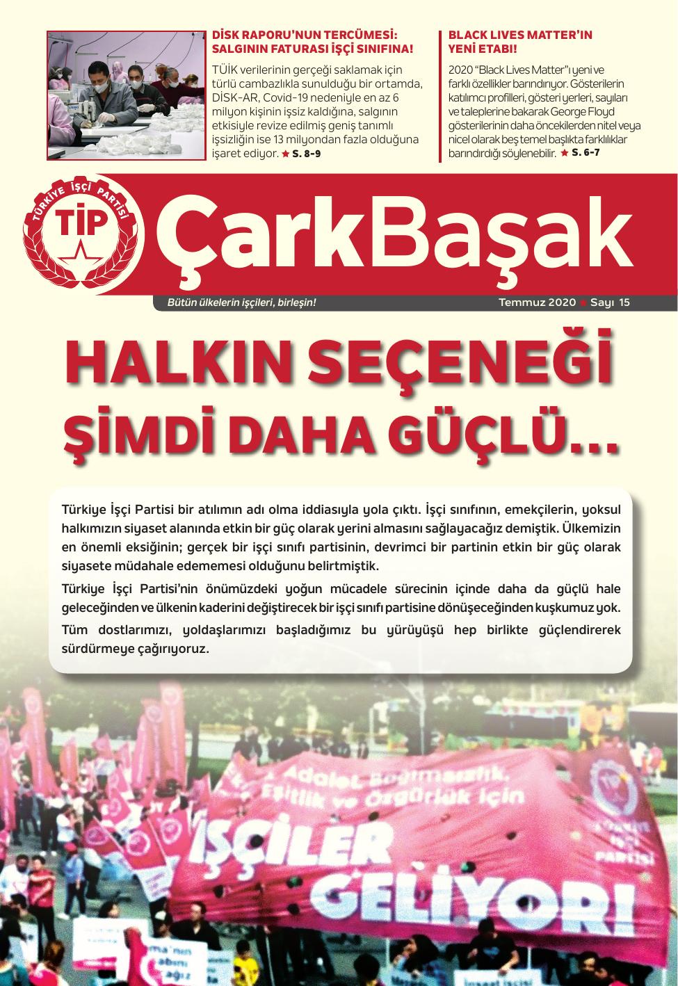 Sayı 15 kapak (1. sayfa)