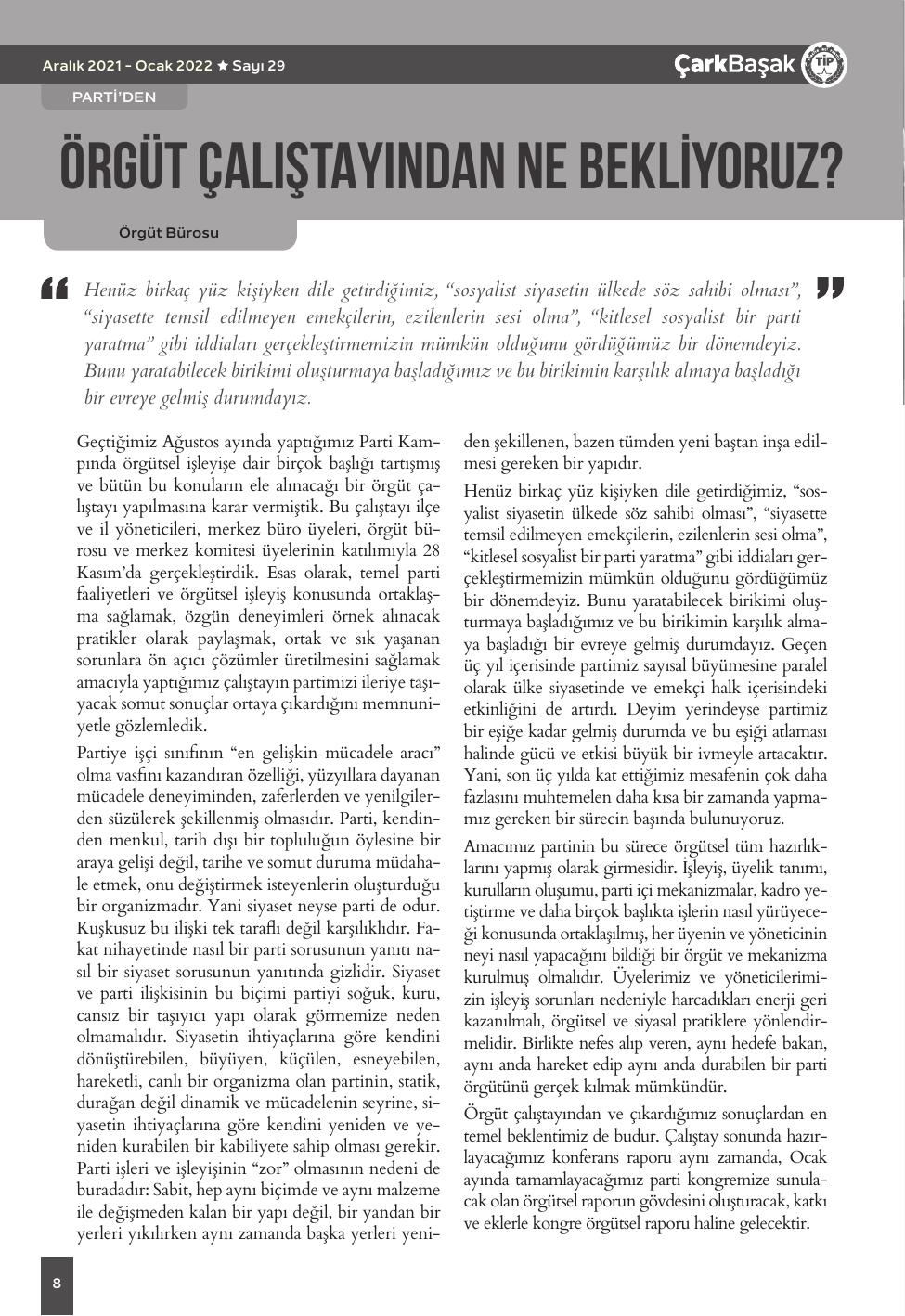 Sayı 29 - Sayfa 8